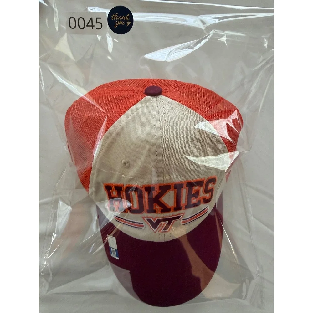 Virginia Tech Hokies Trucker Hat Maroon Orange‎ Snapback Cap NEW
